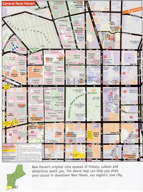 New haven Map Downtown