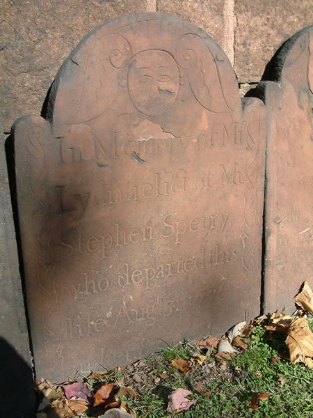 Grove Steet Cemetery, Old Grave Markers Along Back Wall