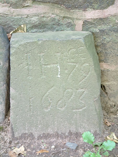 Grove Steet Cemetery, Old Grave Markers Along Back Wall